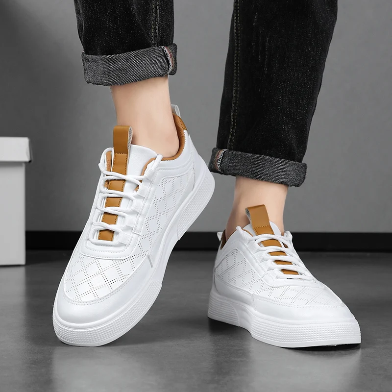 Новые мужские повседневные туфли большого размера с дышащей сетчатой