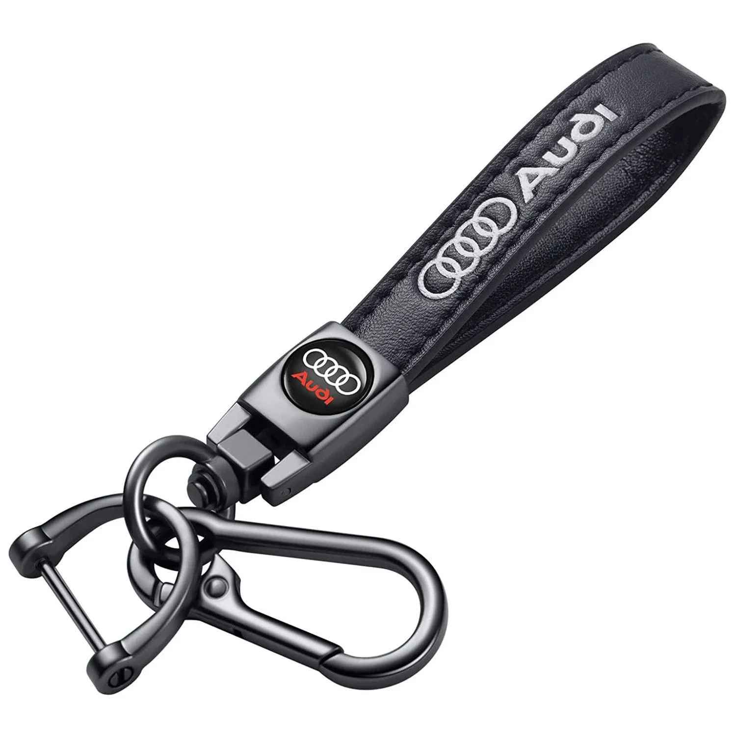 

Кожаный Автомобильный брелок для ключей, брелок для ключей для Audi Sline RS A4 B8 B6 B7 B9 A3 8P 8V 8L A6 C7 C6 C5 A5 Q2 Q3 Q5, аксессуары для стайлинга