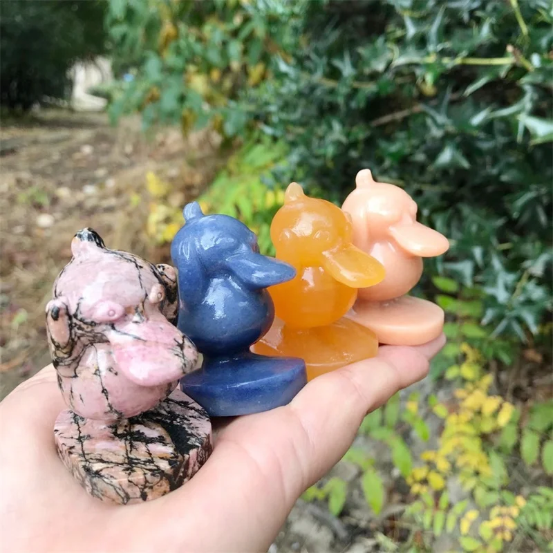 

5.5cm High Quality Natural Crystal Cartoon Carving Ornaments Statues Gift Healing Stone Crafts Home Decoration 1pcs