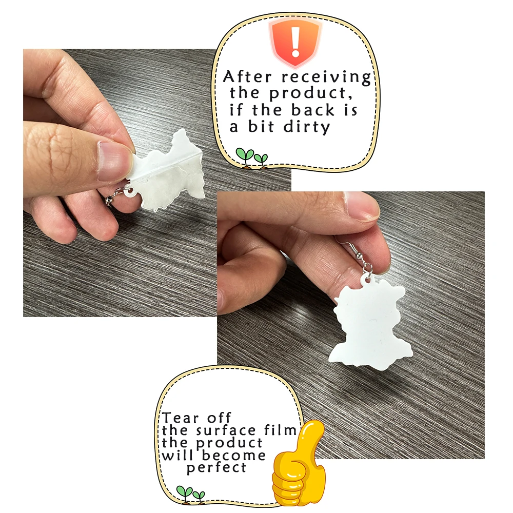 Акриловые серьги в виде Лило и Ститча