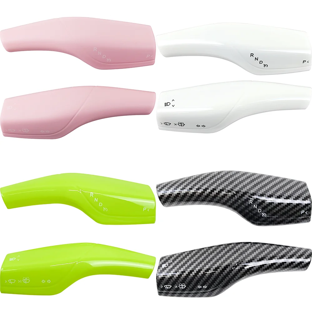 

Чехол для рулевой колонки, рычаг переключения, однотонный чехол для Tesla Model Y/3, чехол для рычага сигнала поворота, внутренняя отделка, ABS