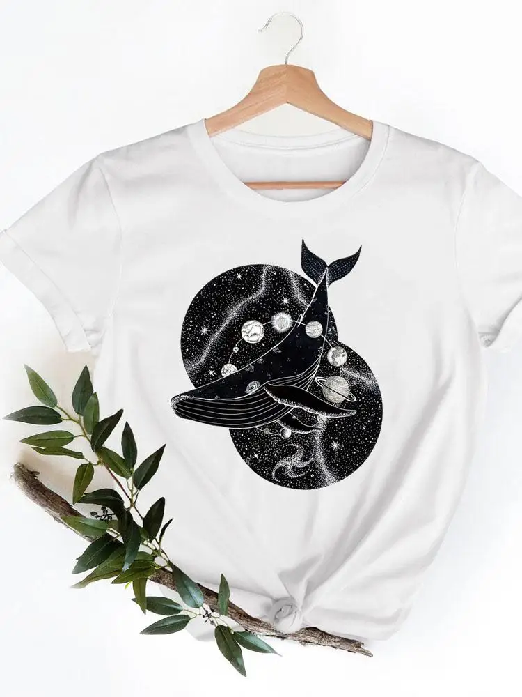 

Футболка женская летняя с коротким рукавом, модная повседневная Пляжная с принтом 90-х, с милым рисунком животного