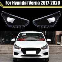 auto head lamp light case for hyundai verna 2017 2020 car headlight lens cover lampshade glass lampcover caps headlamp shell