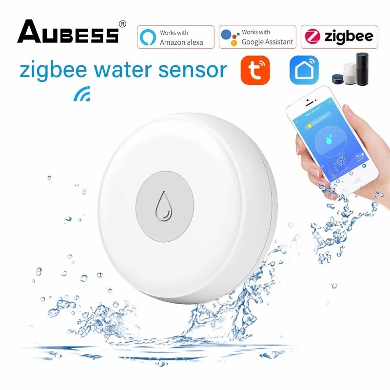 

NEW 1/4pcs Tuya Zigbee Water Sensor Smart Leak Detector Flood Sensor Leakage Alarm Support Zigbee Gateway Smartthings Smart Life