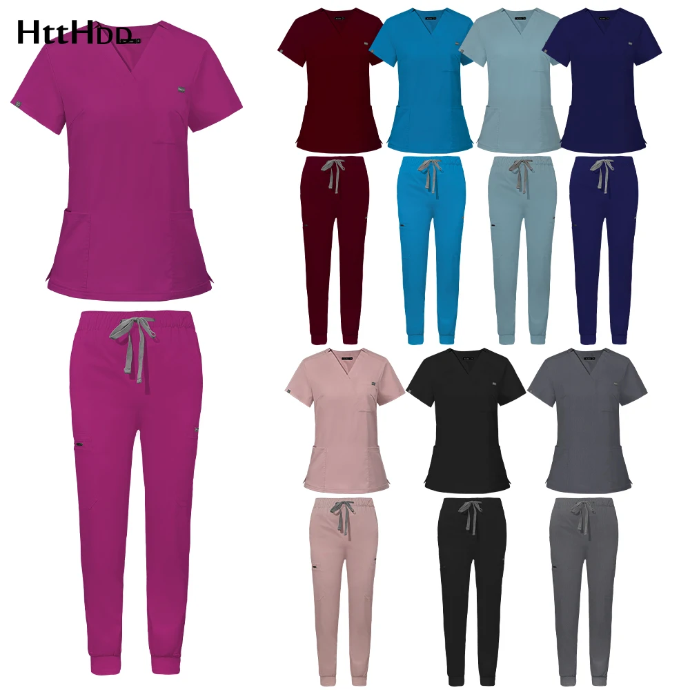 

Spa Working Medical Surgical Scrubs Uniforms Operating Room Pet Grooming Clothes Dental Clinic Lab Doctor Nurse Working Uniforms