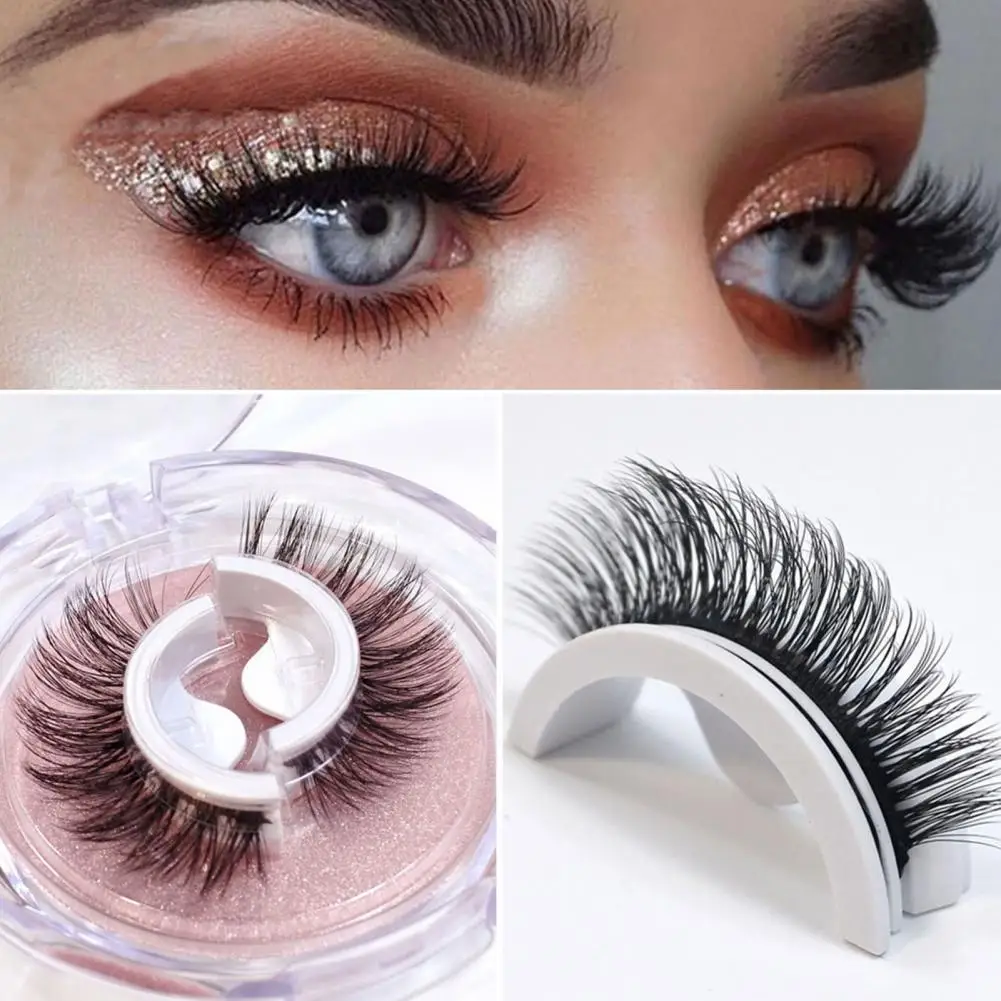 

1 Box Artificial Eyelashes Attractive Artificial Fiber Realistic Beauty Tool Self Adhesive Eyelashes False Lashes