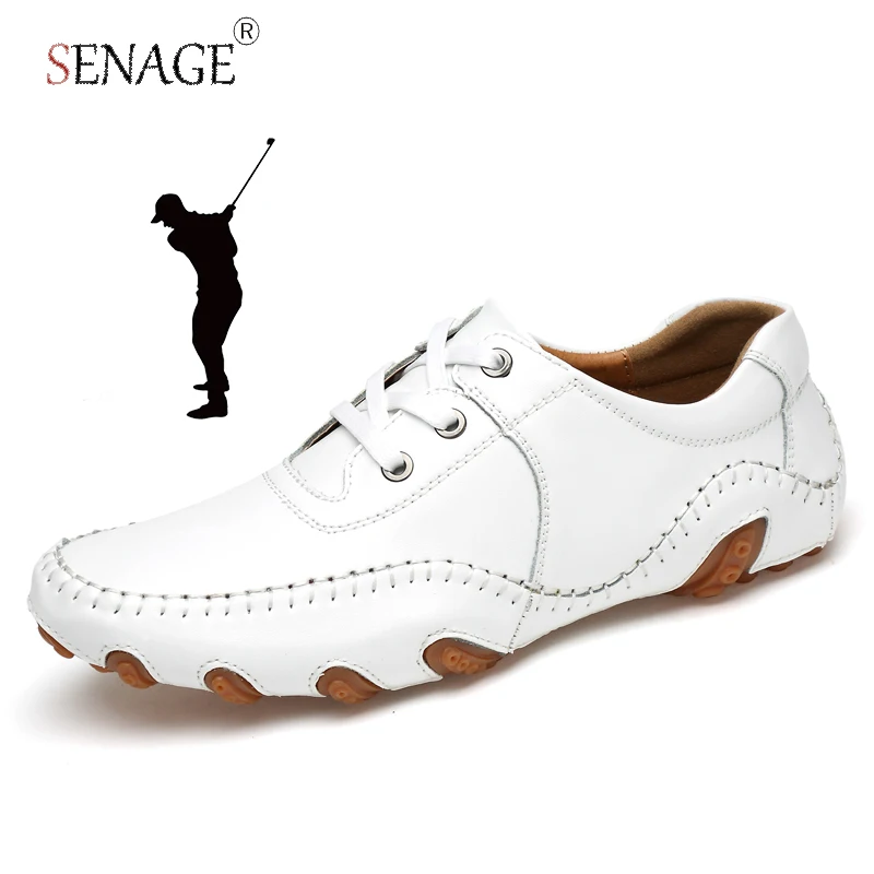 

SENAGE New Classic Style Quality Golf Shoes Outdoor Non-slip Trend Octopus Sole Men Golf Footwear Grass Spikless Golf Sneakes