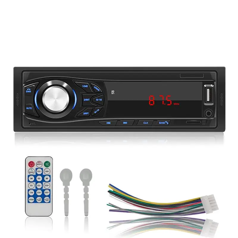 Автомагнитола 1030/1044 MP3/WMA/WAV плеер Bluetooth стандартная цена FM/SD/USB/AUX несколько EQ 1 DIN 12 В