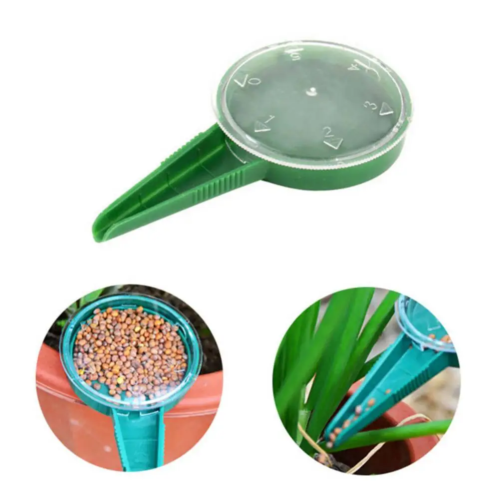 

Adjustable Garden Plant Seed Dispenser Sower Dial Creative Disseminator Sower Planter Starter Seeder Gardening Gadgets 12*6cm