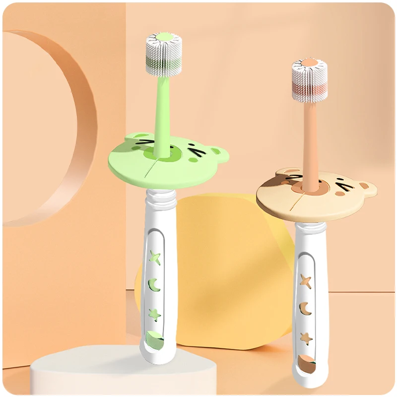 

1PC 360 Degree Kids Child Soft Silicone Toothbrush Infant Toddler Baby Dental Oral Care Training Tooth Brush Tool