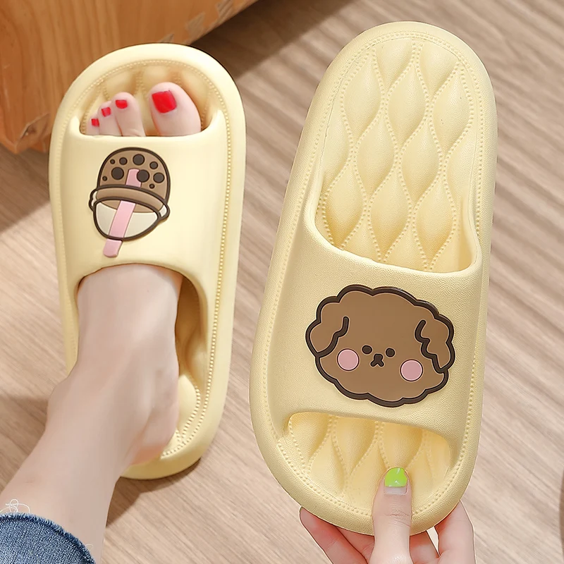 New EVA Womens Mens slippers Sofa Slides Sandals Soft indoor Bath Home slippers Ladies Flat Sole Anti-slip Mute Summer Shoes