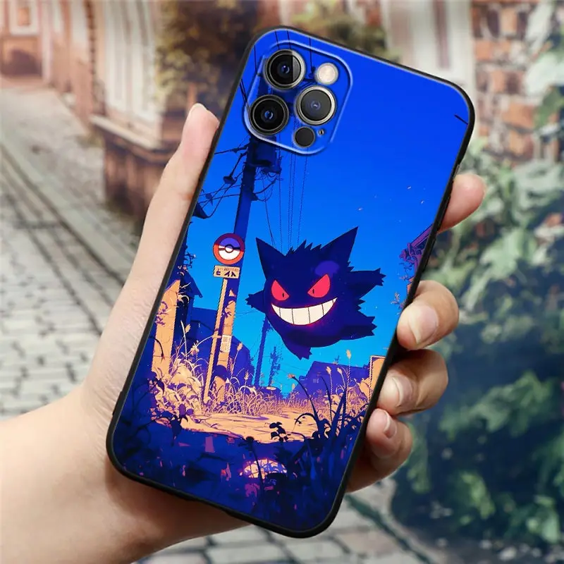 Чехол для телефона Gengar Ghost Pocket Monster в стиле аниме Apple iPhone 16 15 14 13 12 11 Pro Max XR XS 7 8 Plus