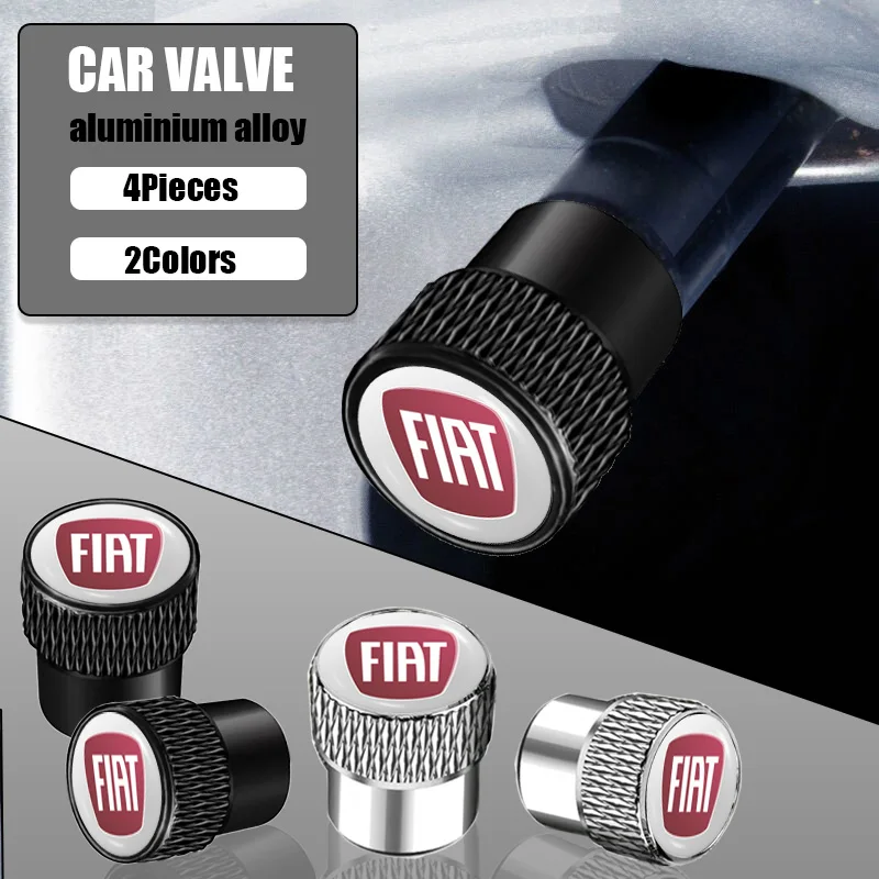

Metal Alloy Car Tire Stem Valve Caps Wheel Valve for Fiat 500 Punto Tipo Doblo Panda Bravo 2007 500x Uno Freemont Accessories
