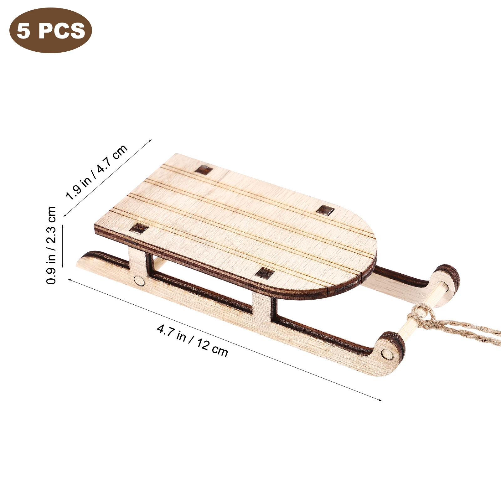 Рождественские санки деревянные елочные украшения детские миниатюрные