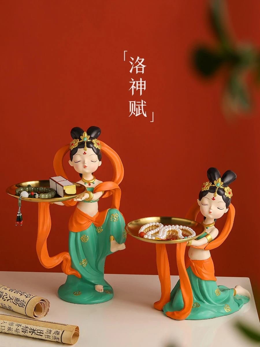 

Dunhuang porch key storage tray decorations move cultural creativity living room decorations national style gifts Forbidden City
