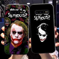 the joker clown for samsung galaxy s10 s10 plus s10e s10 lite s10 5g phone case funda soft tpu black liquid silicon back