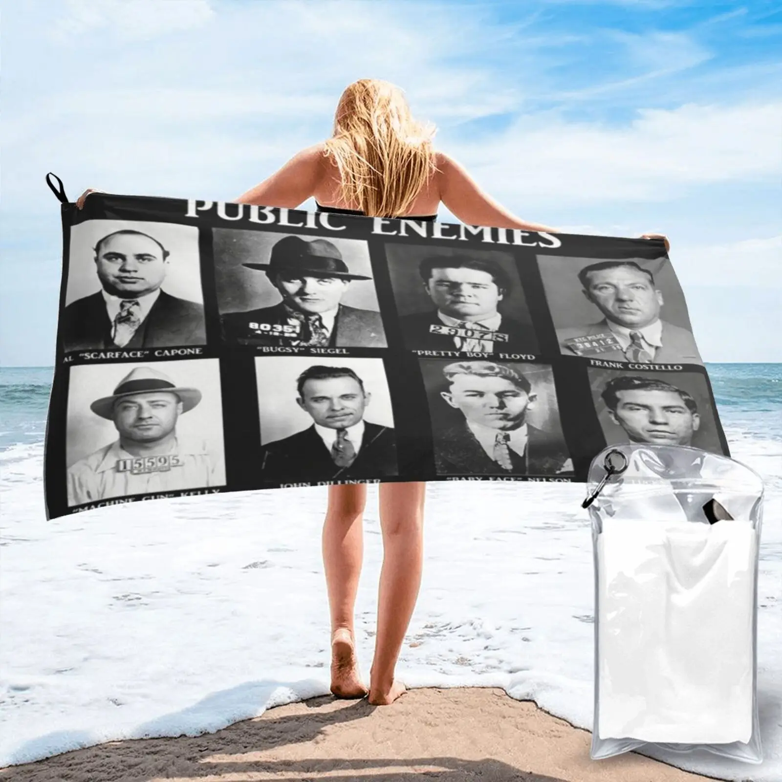 

Public Enemies Wanted Dead Or Alive Beach Towel Beach Towel Bath Towels For Bath Bath-House Beach Cover Hand Towel Bath Towels