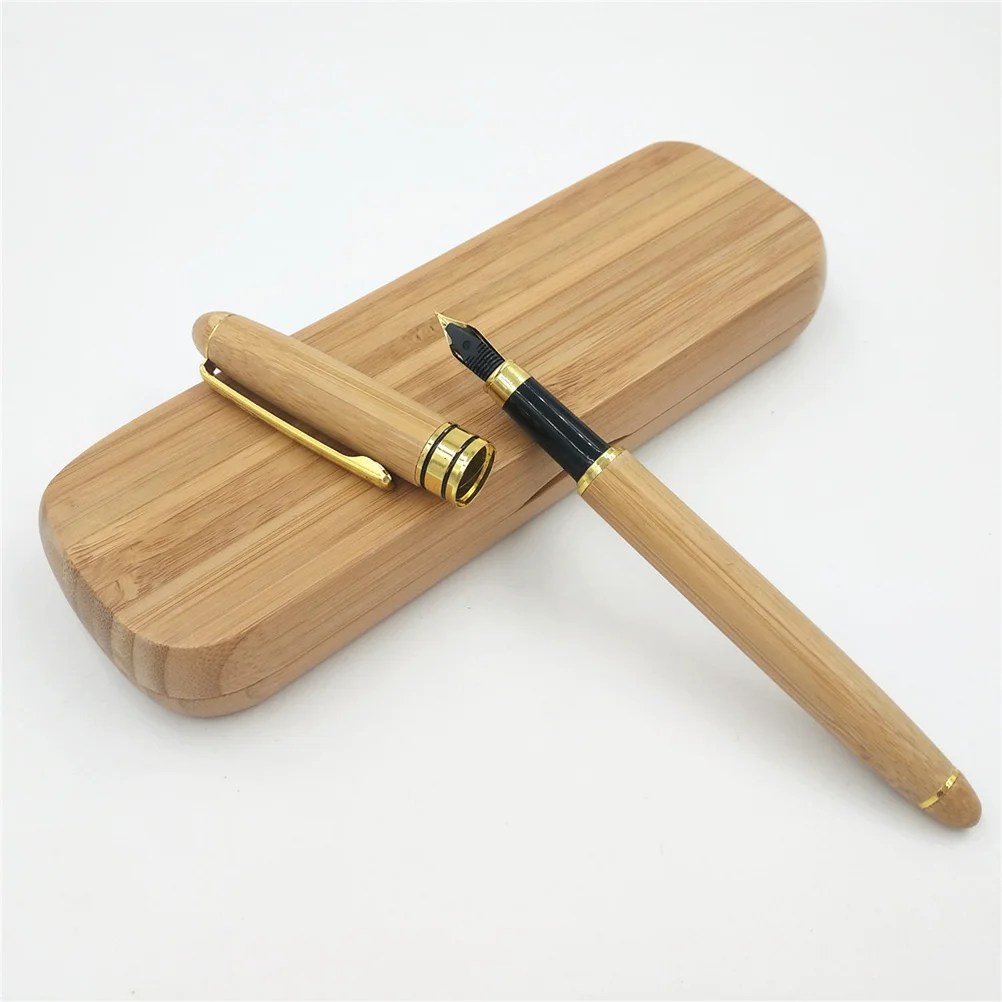 

Bamboo Fountain Pen with Gift Case for Signature Calligraphy Birthday Father's Day Anniversary Gift