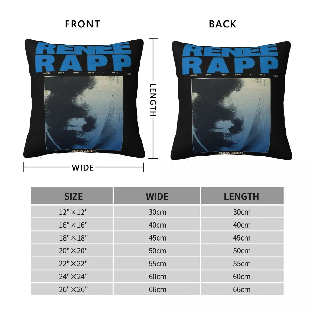 Renee Rapp снежный ангел наволочка печатные технические украшения декоративная