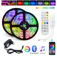 12v led strip waterproof rgb 5050 2835 led wall room decorations 30m commercial lighting bluetooth wifi controller tv backlight