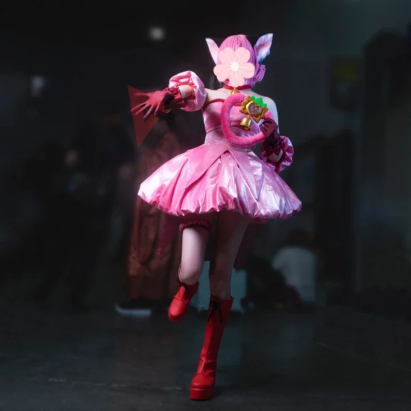 Новинка косплей-костюм tokyomew Mew с клубникой Ichigo розовые платья ушками и хвостом на