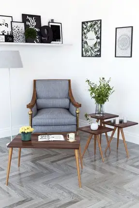 

Modern 3'l Zigon Coffee table And Coffee table in the Middle-Walnut coffe table table bassee