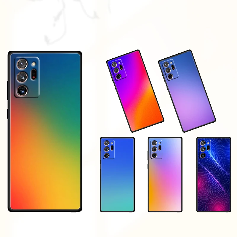 

Gradient Color For Samsung Note 20 Ultra 10 9 8 M52 M32 F52 F22 M01 4G 5G Fundas Silicone Black Phone Case Coque