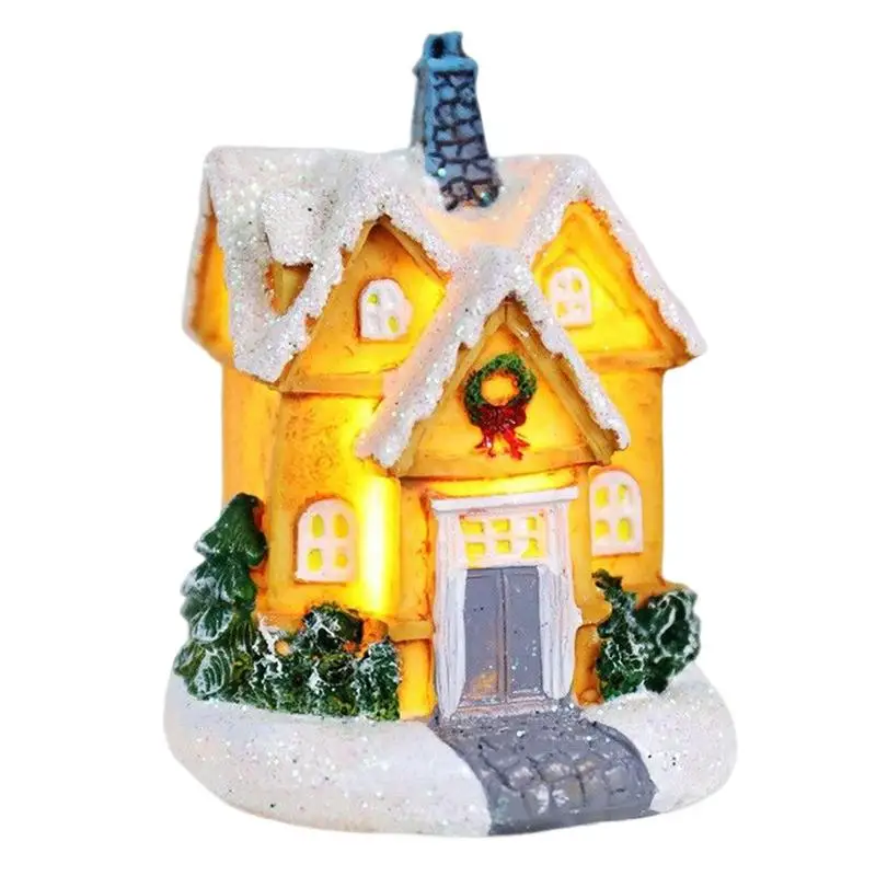 

Рождественская деревня, Декор, портативный Снежный дом, зимняя деревня со светодиодсветильник кой, Рождественский Снежный дом, подарки для друзей, семьи