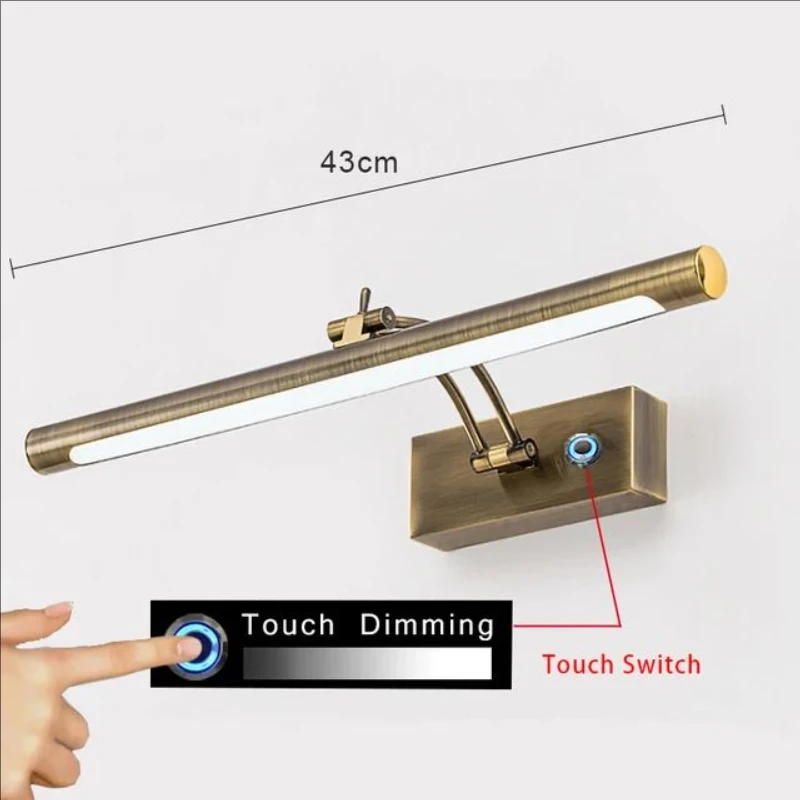 

KINLAMS Зеркальный сенсорный настенный светильник