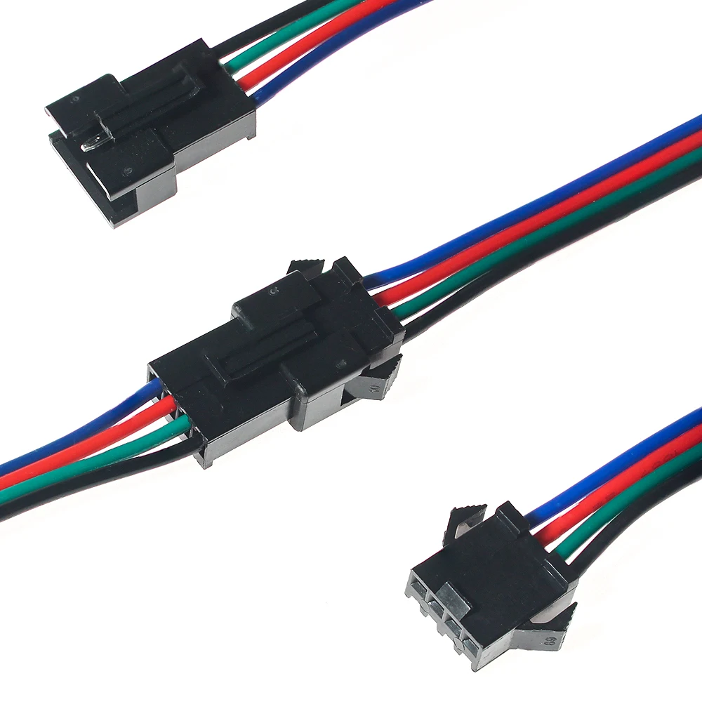 

20PCS SM2.54 4P Connector Terminal Wire 22AW Plug Male+Female Connectors Cable Kit DIY Electrical Wires 15cm