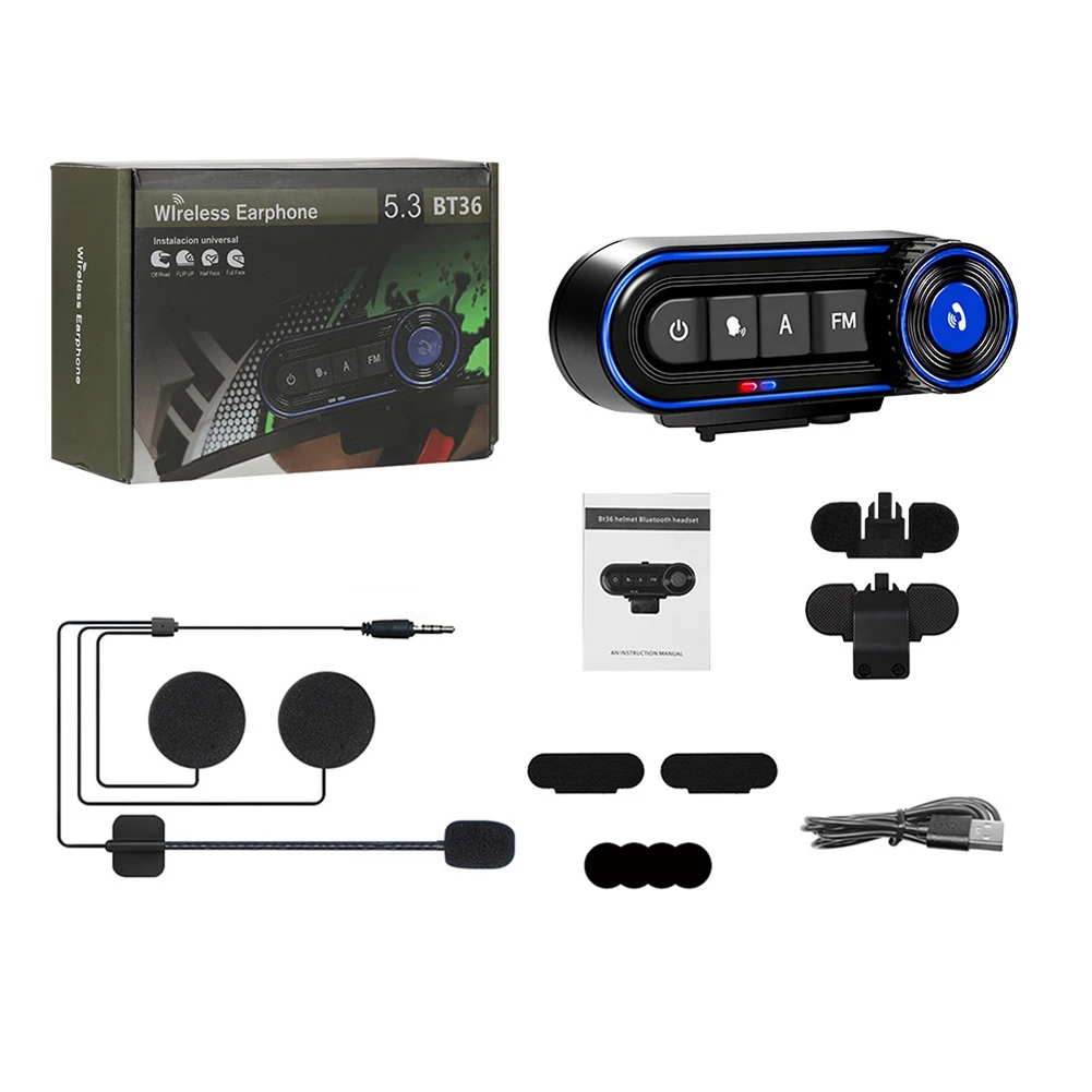 Наушники для мотоциклетного шлема громкая связь Bluetooth-совместимые музыкальные