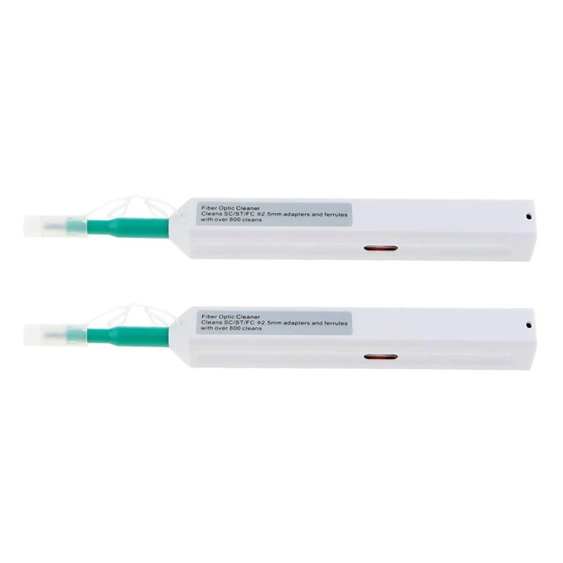 

2Pcs One-Click Fiber Optic Connector Cleaner Pen For 2.5Mm SC ST And FC Connectors 800 Times Cleaning