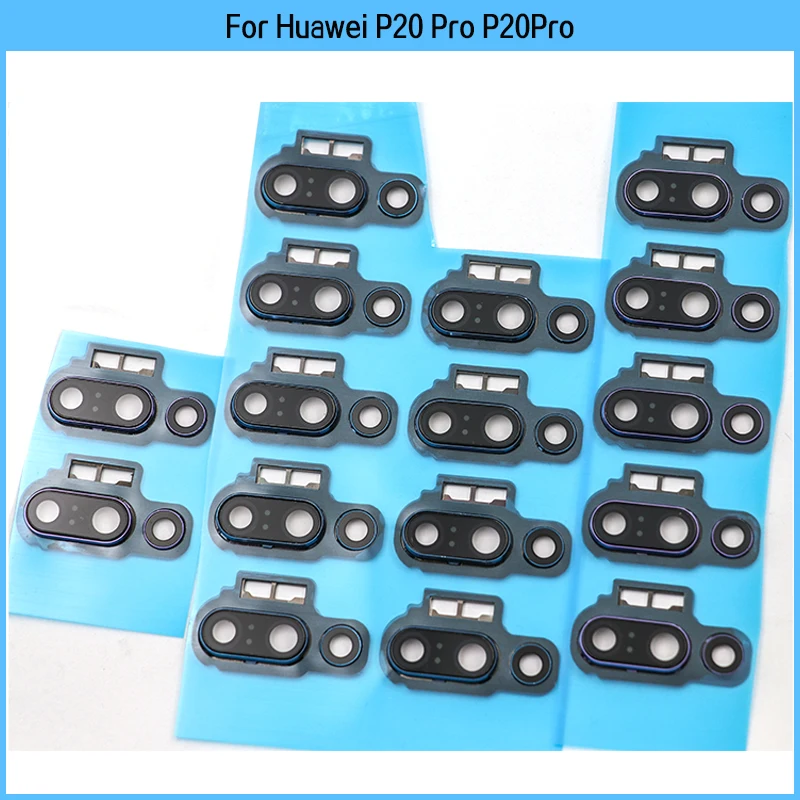 

New For Huawei P20 Pro P20Pro Rear Back Camera Lens Glass Cover With Frame Ring Cover Adhesive Sticker Replacement Part