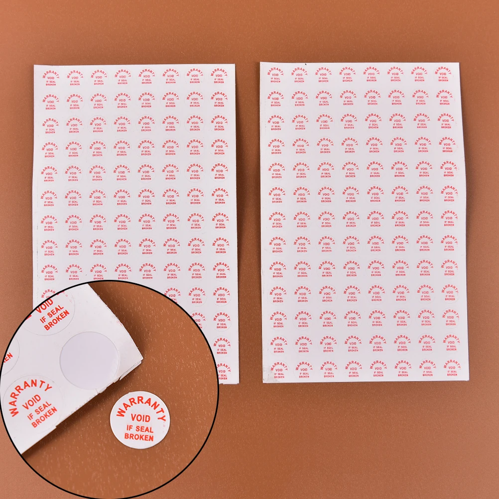 

208pcs Warranty Sealing Label Sticker Void If Seal Broken Damaged Universal With Years Months Diameter 10mm
