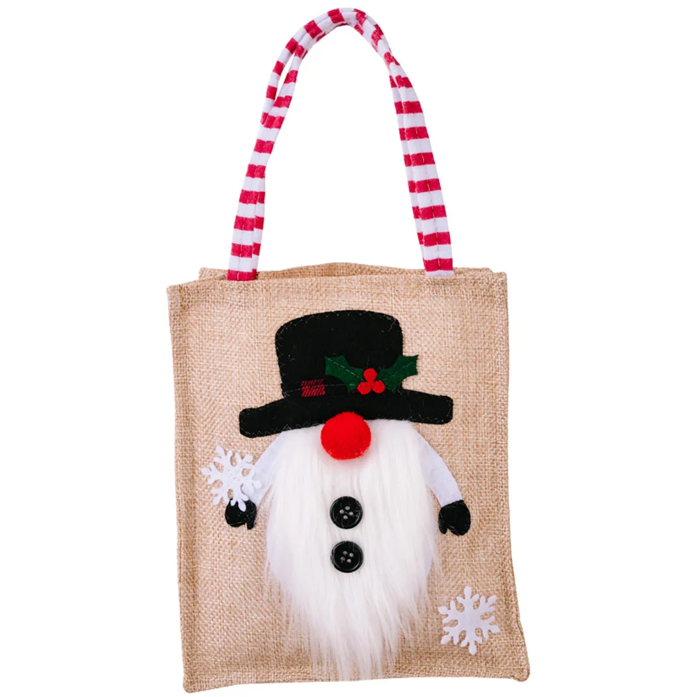 

Bags Christmas Gift Bag Tote Party Holiday Xmas Reusable Burlap Pouches Treat Favors Cloth Favor Storage Boxes Bakery Shopping