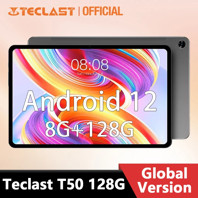 

Teclast T50 8GB RAM 128GB ROM 2023 11" 2K Tablet Android 12 2000x1200 UNISOC T616 Octa Core 4G Network Type-C 18W Fast Charging