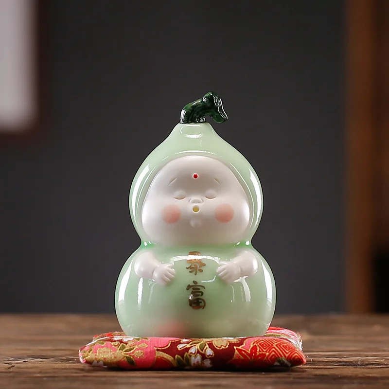 Белый китайский целадон взрывобезопасные маленькие украшения милый персонаж