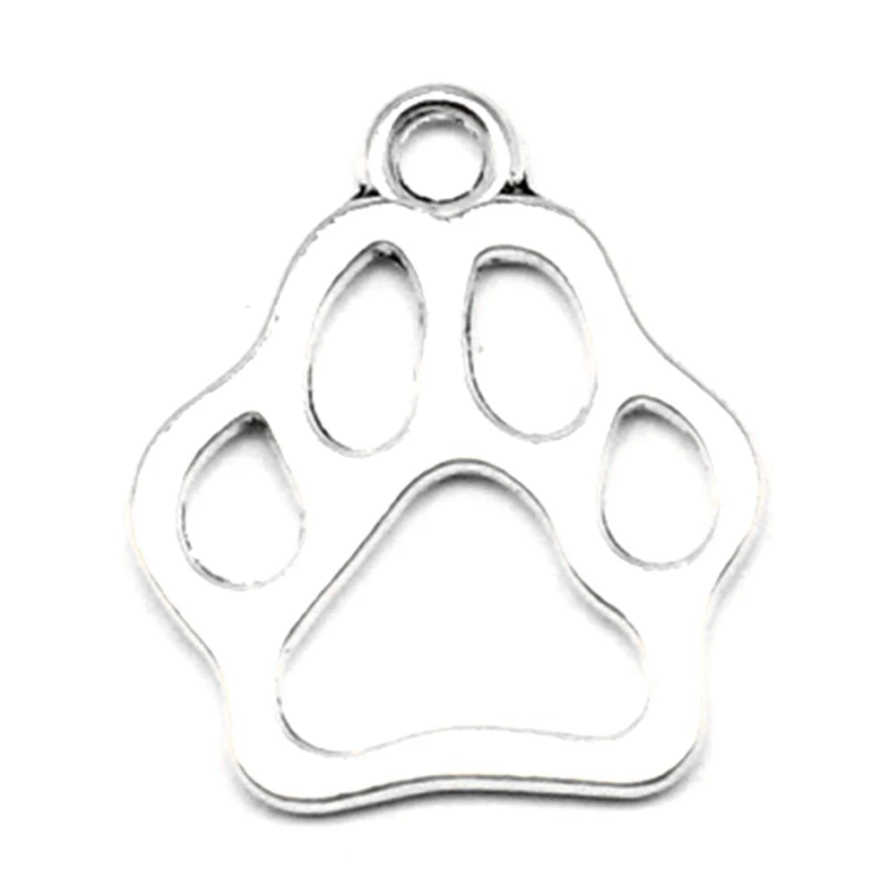

20 pieces 16x20mm Dog paws charms Jewelry making best gift