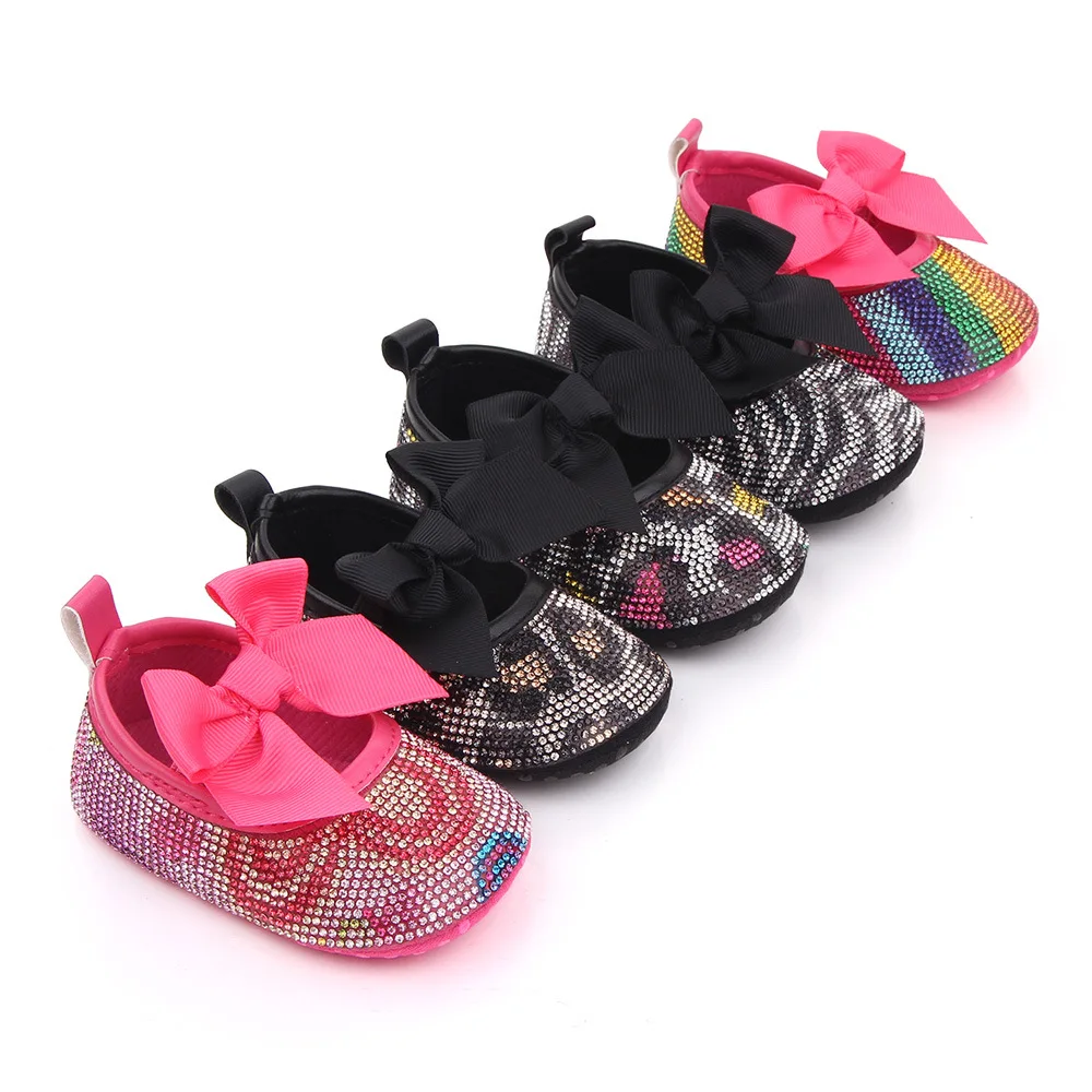 

Baby Girl Shoes Comfortable Butterfly-knot Artificial Leather Cotton Sole Shoes Fashion First Walkers Kid Shoes Chaussures Fille