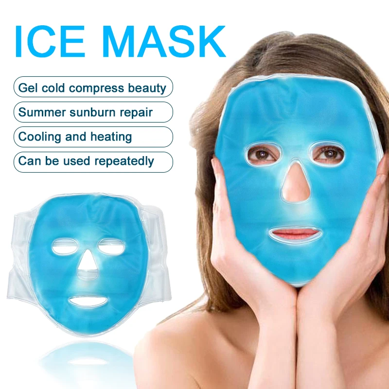 

ПВХ ледяная гелевая маска для лица против морщин горячая холодная терапия инструмент для ухода за кожей маска для сна охлаждающая маска для лица снимает усталость