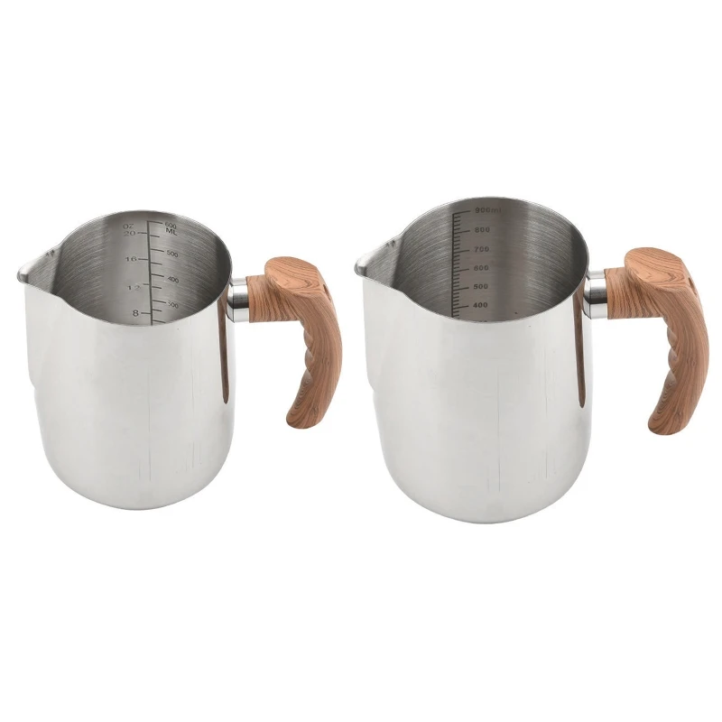 

Milk Frothing Pitchers Coffee Steaming Pitchers Stainless Steel Material Jugs for Espresso Cappuccino and Frothing Milk