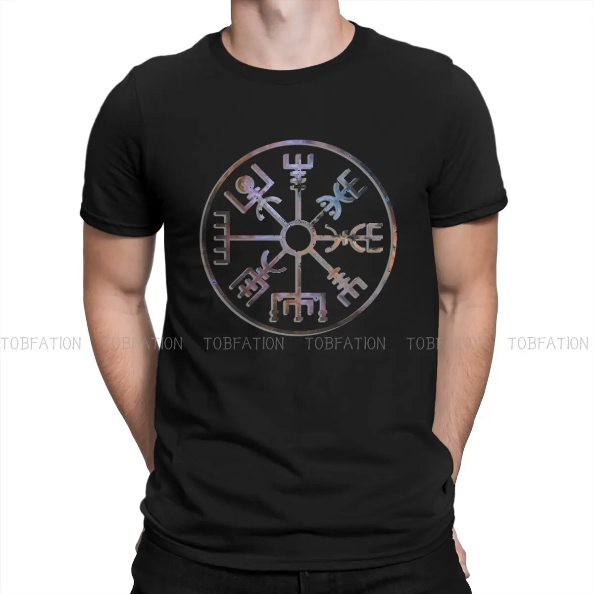 

Viking Vegvisir T Shirt Vintage Graphic Tshirt Oversized Crewneck Men Clothes