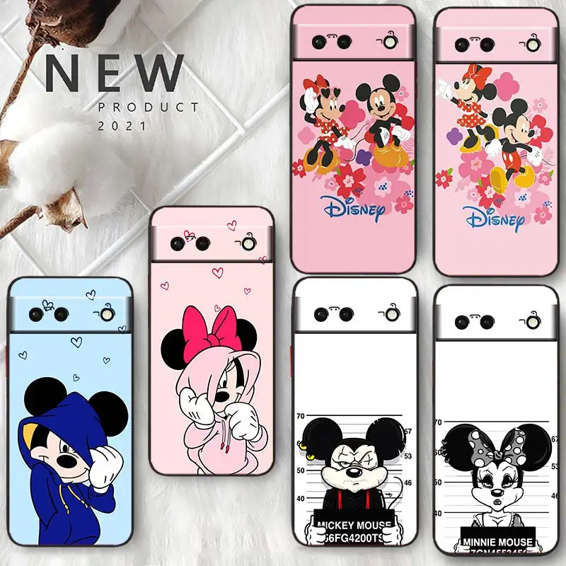 

Minnie Mickey mouse love For Google Pixel 7 6 Pro 6A 5A 5 4 4A XL 5G Shell Soft Silicone Fundas Coque Capa Black Phone Case