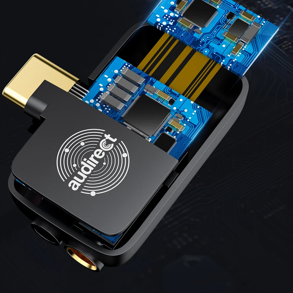 Портативный USB-декодер ЦАП USB C Усилитель для наушников TYPE AMP
