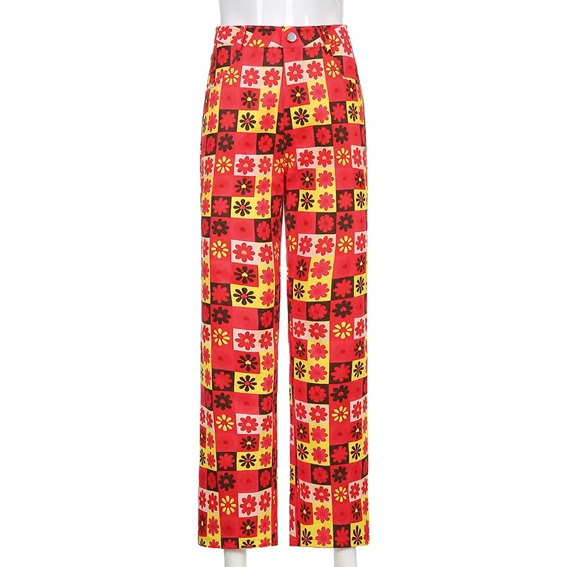 

Брюки-карго женские с принтом маргариток, винтажные Джоггеры в стиле пэчворк, уличная одежда, брюки в стиле Харадзюку, весна-лето 2020