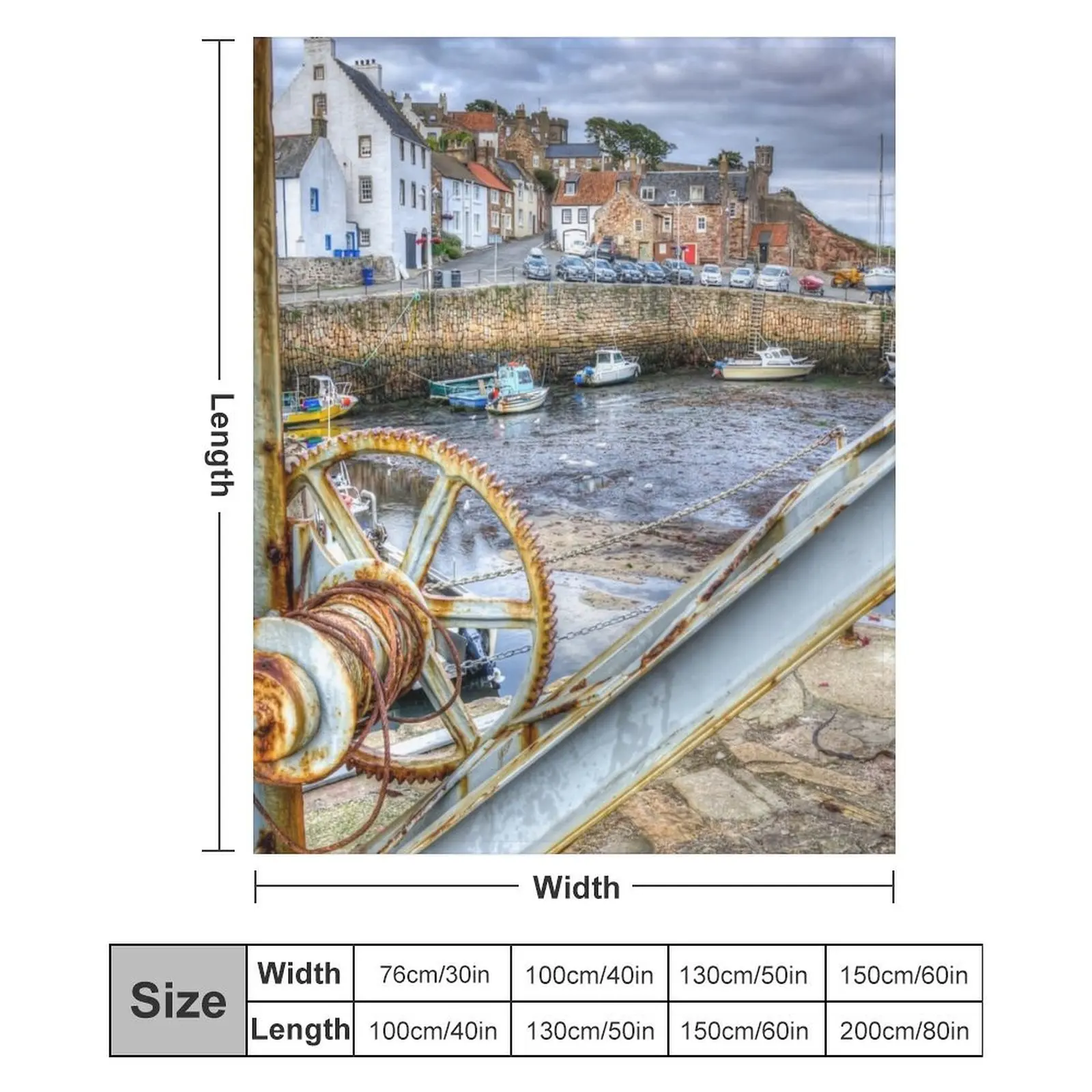 Одеяло Crail Harbour In The East Neuk Of Fife шотландское одеяло термобелье на Хэллоуин мягкие