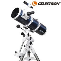 celestron omni 150 xlt f5 newtonian reflector astronomical telescope with starbright xlt coated and cg 4 german equatorial mount