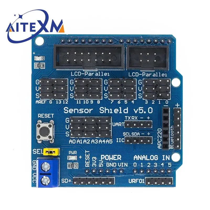 Sensor Shield V5.0 Expansion Board for Arduino Electronic Building Blocks Robot Accessories For UNO MEGA R3 V5 |