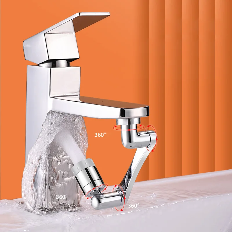 

Stainless steel Universal 1080 °Swivel Robotic Arm Swivel Extension Faucet Aerator Kitchen Sink Extender 2Water Flow Mode