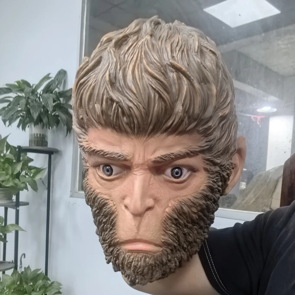 Черная миф Wukong 3A Игра Ролевая игра герой Хэллоуин костюм реквизит Sun латексная